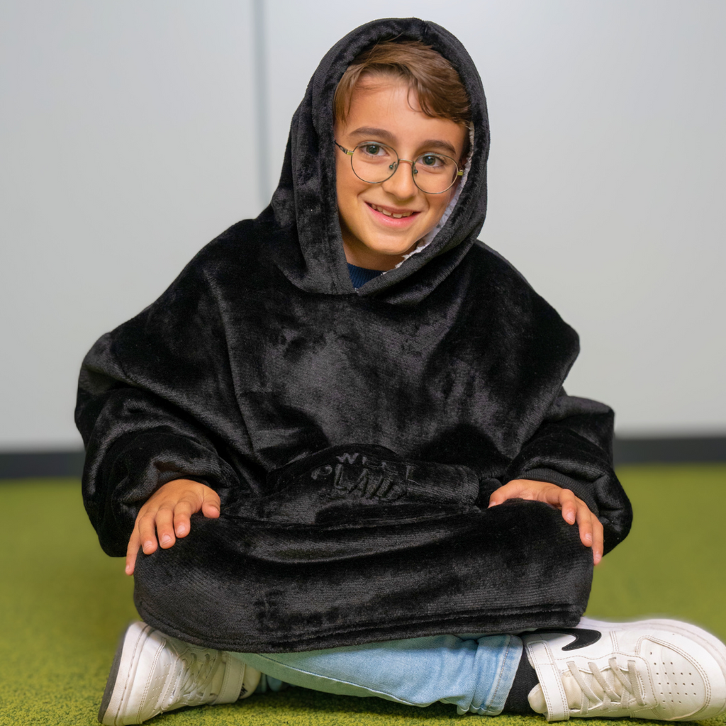 SweetPlaid™ Kids - Schwarz - Kinder-SweatPlaid