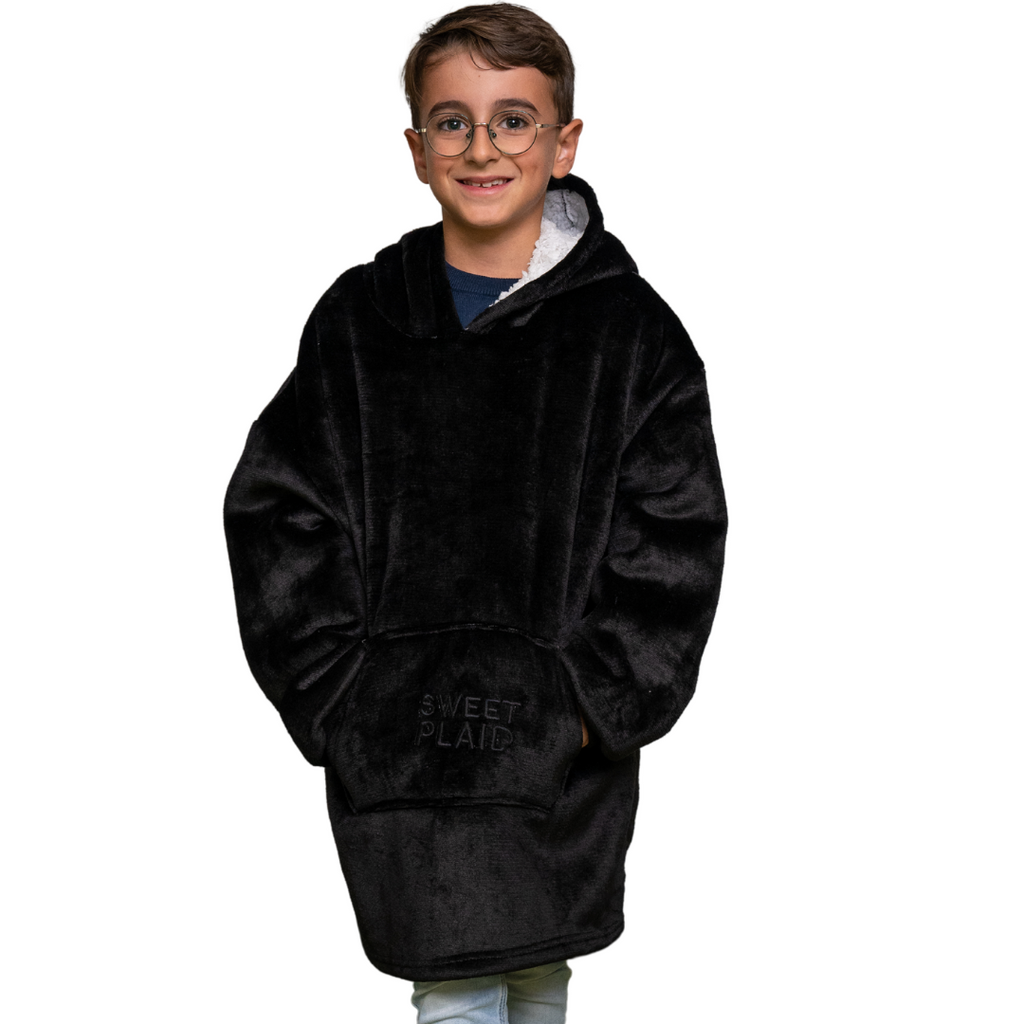 SweetPlaid™ Kids - Schwarz - Kinder-SweatPlaid